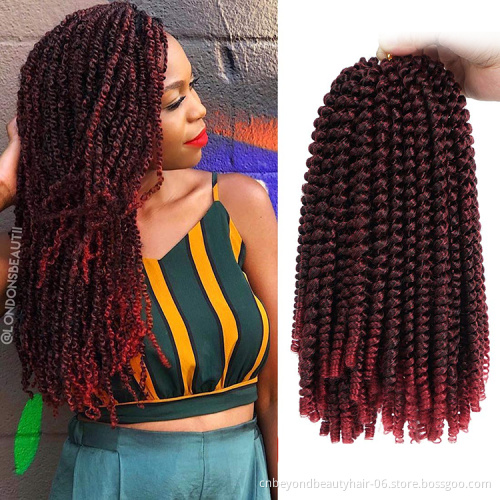 aliexpress Best Sell Spring Twist Hair Braiding Hair 30strands Curly Crochet Hair Extensions For Braids